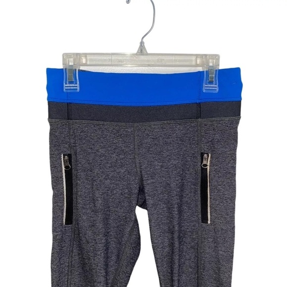 Lululemon Inspire Tight II Mesh Leggings Heathered Black Blue size 6 T25 - Picture 9 of 14